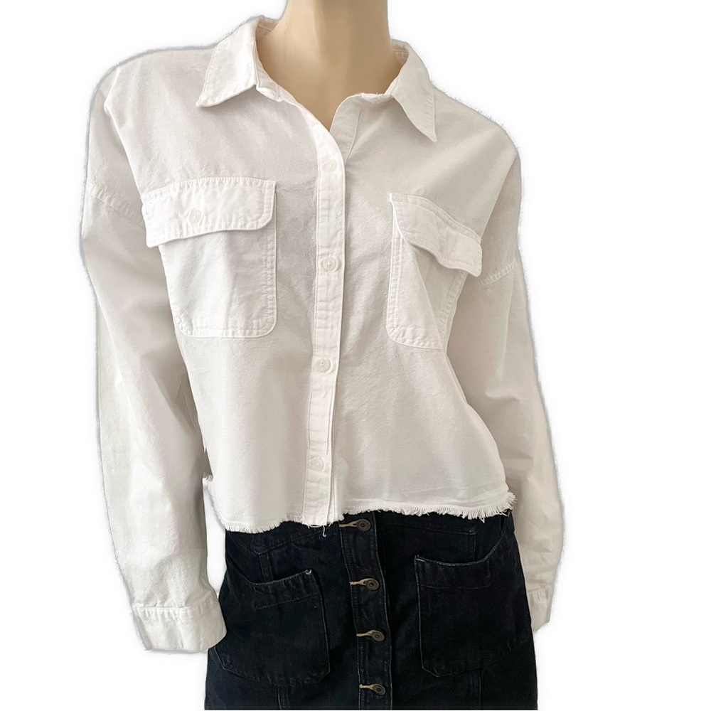 Wild Fable- Crisp White Button-Down Shirt- XL